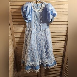 JessaKae Blue and White Kids Formal Dress